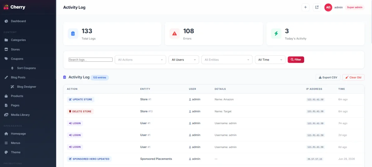 Cherry — Coupon Affiliate Marketing Platform