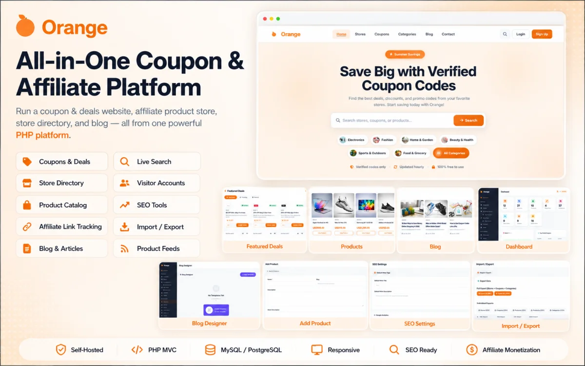 Orange — Coupon Affiliate Marketing Platform